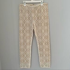 Kaufmanfranco Cropped Straight Leg Lace Pants